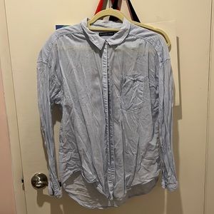 Abercrombie and Fitch thin blue button up shirt